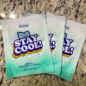 Perfectly Posh Stay Cool! Hydrating Sheet Face Mask, set of 3.  New and sealed